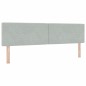 vidaXL Testata LED con bottoni di cristallo, grigio chiaro, 90 cm, in velluto vidaXL Testata LED con bottoni di cristallo, grigio chiaro, 90 cm, in velluto