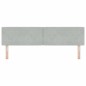 vidaXL Testata LED con bottoni di cristallo, grigio chiaro, 90 cm, in velluto vidaXL Testata LED con bottoni di cristallo, grigio chiaro, 90 cm, in velluto