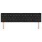 vidaXL Testata Letto LED con Bottoni in Cristallo, Nera, 90 cm in Velluto