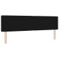 vidaXL Testata Letto LED con Bottoni in Cristallo, Nera, 90 cm in Velluto