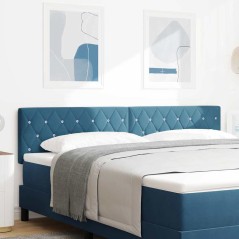vidaXL Testiera LED in velluto blu, 90 cm