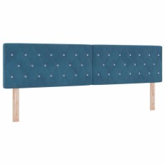 vidaXL Testiera LED in velluto blu, 90 cm
