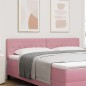 vidaXL Testata letto LED con bottoni in cristallo, velluto rosa da 90 cm vidaXL Testata letto LED con bottoni in cristallo, velluto rosa da 90 cm