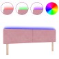 vidaXL Testata letto LED con bottoni in cristallo, velluto rosa da 90 cm vidaXL Testata letto LED con bottoni in cristallo, velluto rosa da 90 cm