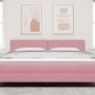 vidaXL Testata letto LED con bottoni in cristallo, velluto rosa da 90 cm vidaXL Testata letto LED con bottoni in cristallo, velluto rosa da 90 cm