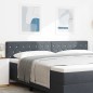 vidaXL Testata LED con bottoni in cristallo grigio scuro da 100 cm in velluto