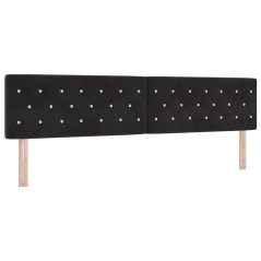 vidaXL Testata LED con bottoni di cristallo, rivestita in velluto nero da 100 cm