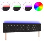 vidaXL Testata LED con bottoni di cristallo, rivestita in velluto nero da 100 cm vidaXL Testata LED con bottoni di cristallo, rivestita in velluto nero da 100 cm