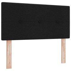 vidaXL Testiera LED imbottita nera da 80 cm in tessuto con bottoni