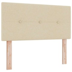 vidaXL Testiera LED Cream con bottoni tufted da 80 cm in tessuto