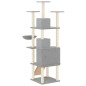 Albero per Gatti con Tiragraffi in Sisal Grigio Chiaro 175 cm Albero per Gatti con Tiragraffi in Sisal Grigio Chiaro 175 cm