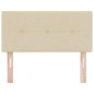 vidaXL Testiera LED Cream con bottoni tufted da 80 cm in tessuto