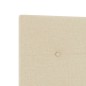 vidaXL Testiera LED Cream con bottoni tufted da 80 cm in tessuto