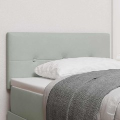 Testiera LED vidaXL con bottoni tufted in velluto grigio chiaro 80 cm
