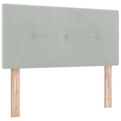 Testiera LED vidaXL con bottoni tufted in velluto grigio chiaro 80 cm