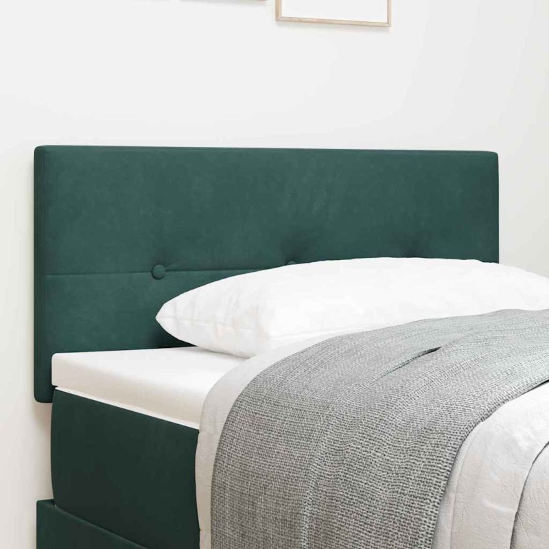 Testiera LED vidaXL Button Tufted Verde Scuro 80 cm Velluto Testiera LED vidaXL Button Tufted Verde Scuro 80 cm Velluto