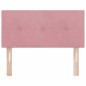 Testiera LED vidaXL con bottoni tufted Rosa 80 cm in velluto