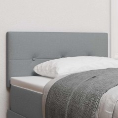 vidaXL Testata LED con bottoni grigia chiara 90 cm in tessuto