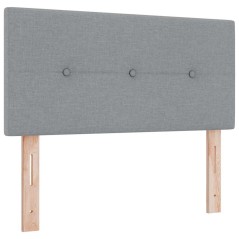 vidaXL Testata LED con bottoni grigia chiara 90 cm in tessuto