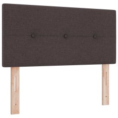vidaXL Testiera LED marrone scuro con bottoni tufted da 90 cm in tessuto