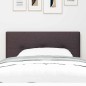 vidaXL Testiera LED marrone scuro con bottoni tufted da 90 cm in tessuto