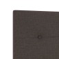vidaXL Testiera LED marrone scuro con bottoni tufted da 90 cm in tessuto