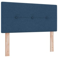 vidaXL Testata LED blu imbottita con bottoni da 90 cm
