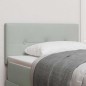 Testata LED vidaXL a bottoni in velluto grigio chiaro 90 cm