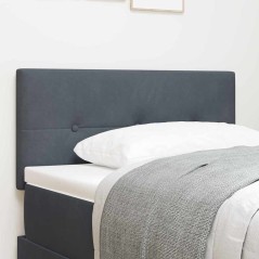 Testiera LED vidaXL con bottoni trapuntati Grigio scuro 90 cm in Velluto