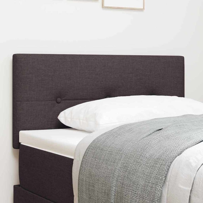 vidaXL Testiera LED in tessuto marrone scuro con bottoni, 100 cm. vidaXL Testiera LED in tessuto marrone scuro con bottoni, 100 cm.