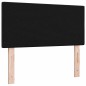 Testata a LED vidaXL con bottoni rivestita in velluto nera 100 cm