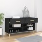 Scarpiera Nera 102x35x55 cm in Legno Multistrato Scarpiera Nera 102x35x55 cm in Legno Multistrato