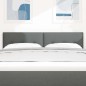 vidaXL Testata LED imbottita grigia scura da 72 cm in tessuto.