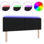 vidaXL Testiera LED nera con bottoni trapuntati da 72 cm in tessuto