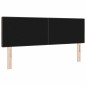 vidaXL Testata del letto LED con bottoni trapuntati, marrone scuro, 72 cm, in tessuto
