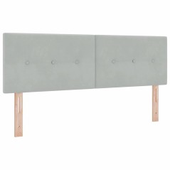 Testata LED vidaXL con bottoni imbottiti Grigio chiaro 72 cm in Velluto