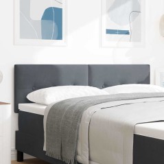 testiera LED vidaXL con bottoni imbottiti grigio scuro 72 cm in velluto