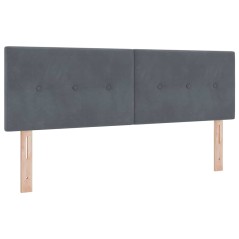 testiera LED vidaXL con bottoni imbottiti grigio scuro 72 cm in velluto