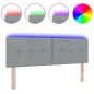 vidaXL Testata Letto LED Grigia Chiara con Bottoni, 80 cm, Tessuto