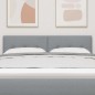 vidaXL Testata Letto LED Grigia Chiara con Bottoni, 80 cm, Tessuto