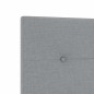vidaXL Testata Letto LED Grigia Chiara con Bottoni, 80 cm, Tessuto