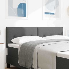 vidaXL Testiera LED Imbottita Grigia Scuro, 80 cm, in Tessuto