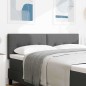 vidaXL Testiera LED Imbottita Grigia Scuro, 80 cm, in Tessuto