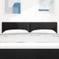 vidaXL Testata letto LED nera con bottoni, da 80 cm, in tessuto