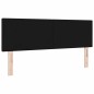 vidaXL Testata letto LED nera con bottoni, da 80 cm, in tessuto