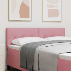 Testata LED vidaXL con bottoni trapuntati Rosa 80 cm in velluto