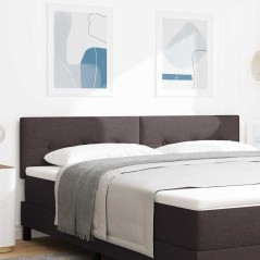 vidaXL Testiera LED in tessuto marrone scuro con bottoni tufted da 90 cm