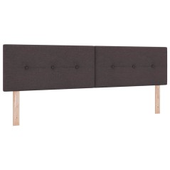 vidaXL Testiera LED in tessuto marrone scuro con bottoni tufted da 90 cm