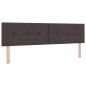 vidaXL Testiera LED in tessuto marrone scuro con bottoni tufted da 90 cm