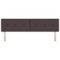 vidaXL Testiera LED in tessuto marrone scuro con bottoni tufted da 90 cm